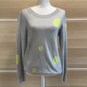 GAP Gray Sweater with Neon Polka Dots